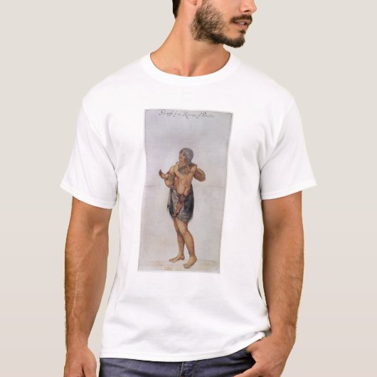 Pomeioocのインドの女性そしてベビー Tシャツ (正面)