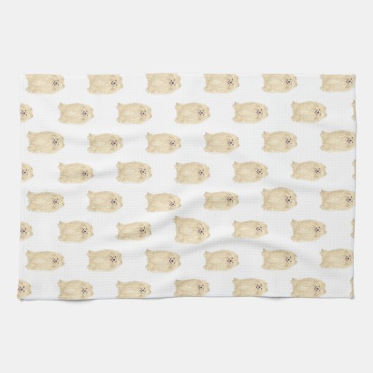 Pomeranian キッチンタオル (横)