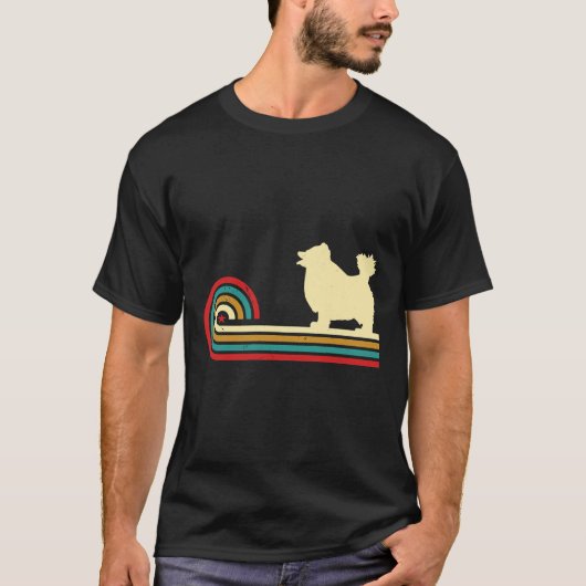 Pomeranian Aesthetic Retro Pomeranian Dog Animal P Tシャツ (正面)