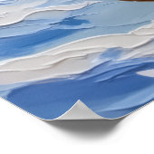 Pomeranian Christmas Boat Holiday ポスター (角)