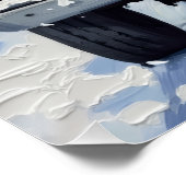 Pomeranian Christmas Red Truck Holiday Gift ポスター (コーナー)