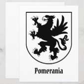 Pomeranian Coat of Arms Black and White Heraldic (正面/裏面)
