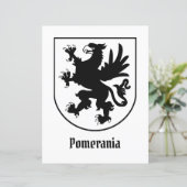 Pomeranian Coat of Arms Black and White Heraldic (スタンド正面)