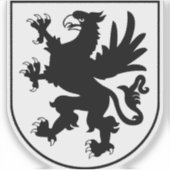 Pomeranian Coat of Arms Black and White Heraldic シール (正面)