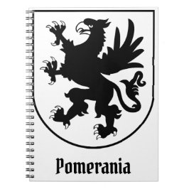 Pomeranian Coat of Arms Black and White Heraldic ノートブック