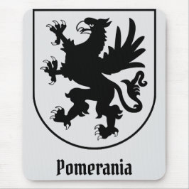 Pomeranian Coat of Arms Black and White Heraldic マウスパッド