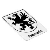Pomeranian Coat of Arms Black and White Heraldic マグネット (右側)