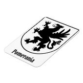 Pomeranian Coat of Arms Black and White Heraldic マグネット (左側)