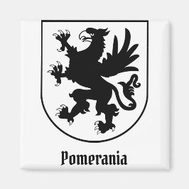Pomeranian Coat of Arms Black and White Heraldic マグネット