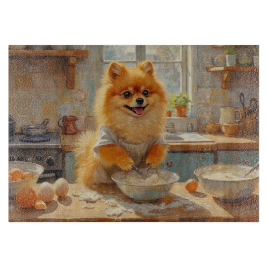 Pomeranian Cooking in Kitchen カッティングボード (正面)
