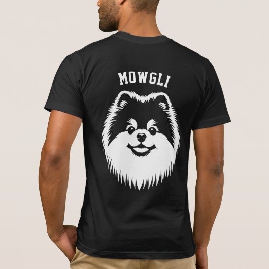 Pomeranian Custom Name Pop Art Sport Font Tシャツ (裏面)