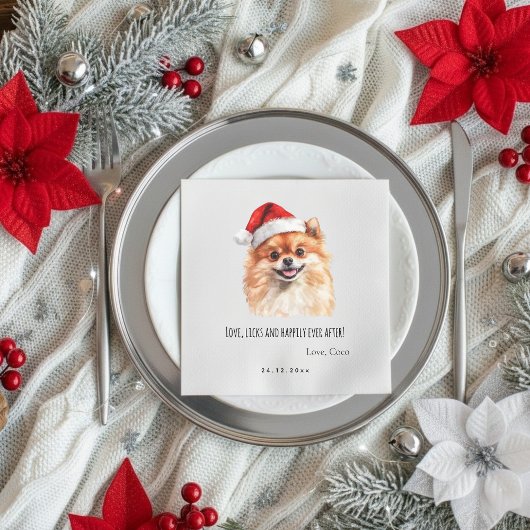Pomeranian Custom Pet Christmas Wedding Paper