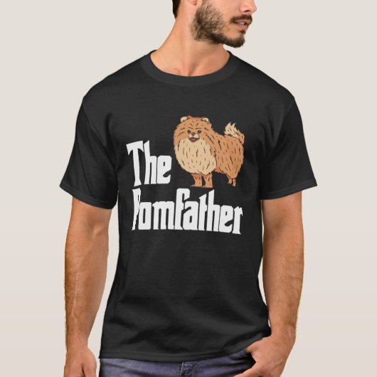 Pomeranian Dad Daddy Pom Dog Pomeranian Owner Tシャツ (正面)