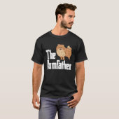 Pomeranian Dad Daddy Pom Dog Pomeranian Owner Tシャツ (正面フル)