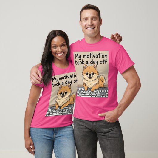Pomeranian design on the keyboard tシャツ (ユニセックス)