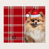 Pomeranian Dog Holiday Red Plaid Christmas (外部フラット)
