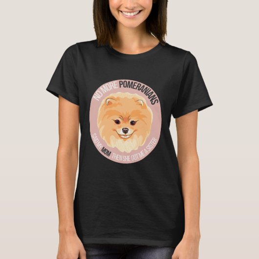 Pomeranian Dog Meme Sticker Tシャツ (正面)