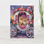 Pomeranian Dog Valentine's Day  カード (正面)