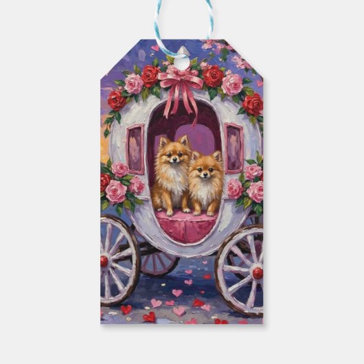 Pomeranian Dog Valentine's Day  ギフトタグ (裏面)