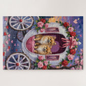 Pomeranian Dog Valentine's Day  ジグソーパズル (横)