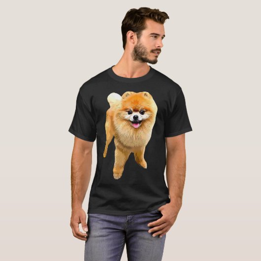 Pomeranian Dog With Tシャツ (正面フル)