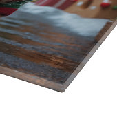 Pomeranian Dogs Christmas Snow Holiday カッティングボード (角)