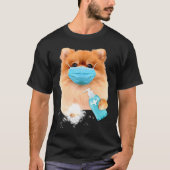 Pomeranian Face Mask Tシャツ (正面)