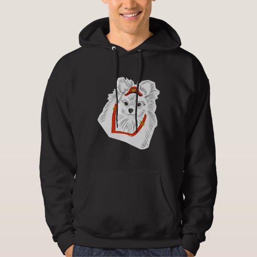 Pomeranian Fire Pup パーカ (正面)
