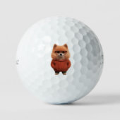 Pomeranian Golf Balls ゴルフボール (正面)