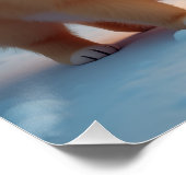 Pomeranian in Gingerbread Village Christmas ポスター (コーナー)