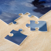 Pomeranian Lost in a Fluff of Christmas Snow Hat ジグソーパズル (側面)