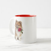 Pomeranian Love ツートーンマグカップ (正面左)