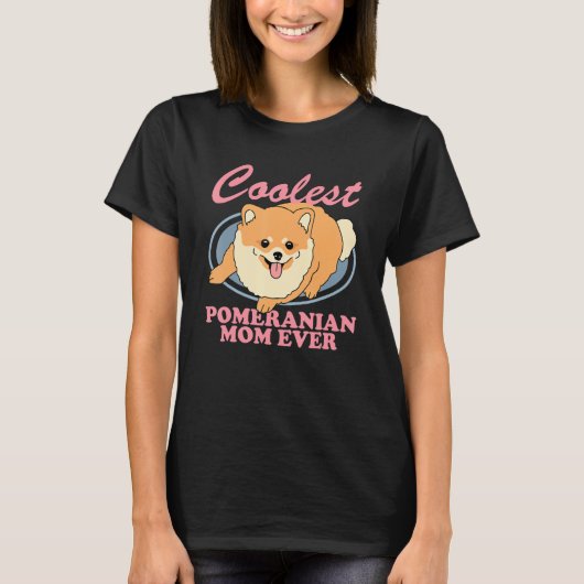 Pomeranian Mom Dog Owner Pomeranian 1 Tシャツ (正面)