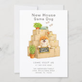Pomeranian New House Moving Announcement 招待状 (正面)