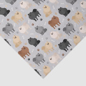 Pomeranian Paw-prints and Dog Bones Tissue Paper 薄葉紙 (詳細)