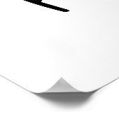 Pomeranian Pop Art Black & White Chic Aesthetic ポスター (角)