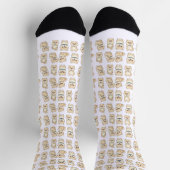 Pomeranian Puppy Pattern Socks ソックス (上部)