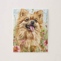 Pomeranian Puzzle – Watercolor Dog Fun
