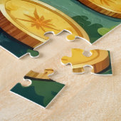 Pomeranian St Patrick’s Day Cute Lucky Dog ジグソーパズル (側面)