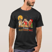 Pomeranian Wizard Hat Turkey Santa Hat Happy Hallo Tシャツ (正面)