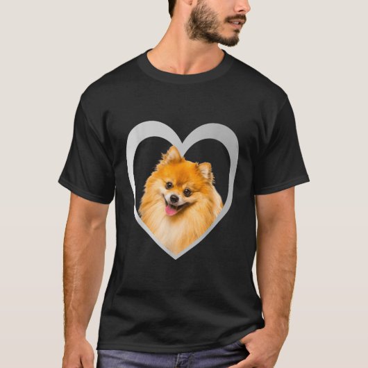 Pomeranian Zwergspitz Miniature Spitz Design Unise Tシャツ (正面)