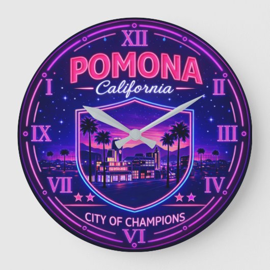 Pomona California ラージ壁時計 (正面)