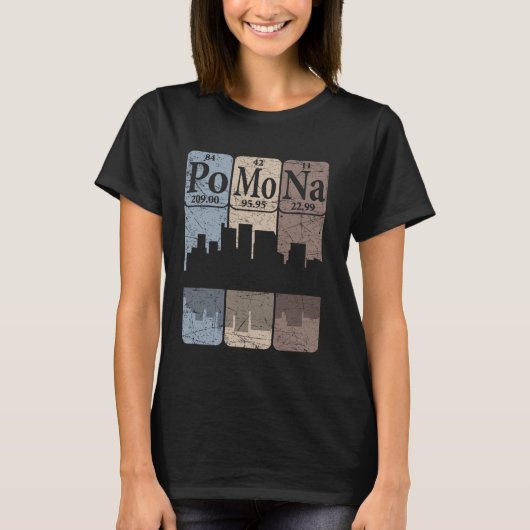 Pomona California Periodic Table Elements Pomona S Tシャツ (正面)