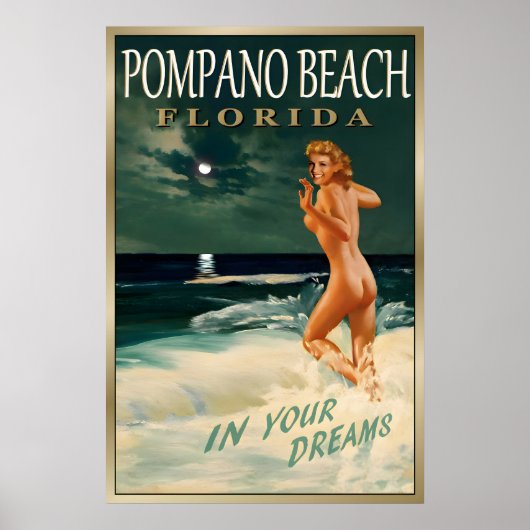 Pompano Beach FLORIDA Original Marilyn Monroe ポスター (正面)