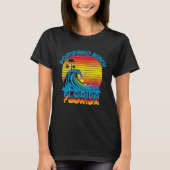 Pompano Beach Florida Retro Throwback Surf & Beach Tシャツ (正面)