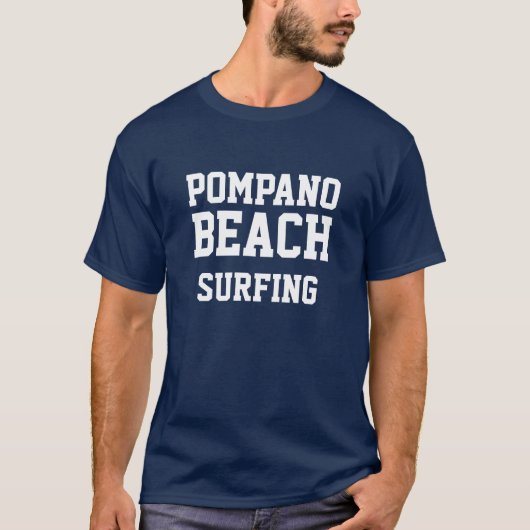 Pompano Beach Florida Surfing T-Shirt Tシャツ (正面)