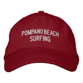 Pompano Beach Surfing Embroidered Baseball Hat 刺繍入りキャップ (正面)