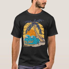 Pompano Fishing Beach Retro Surf Tシャツ