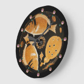 POMPEIIコレクション/魚，海 – 海の生活シーン ラージ壁時計 (傾斜)