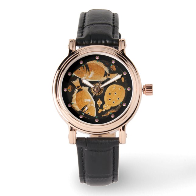 POMPEIIコレクション/魚，海 – 海の生活シーン 腕時計 (正面)